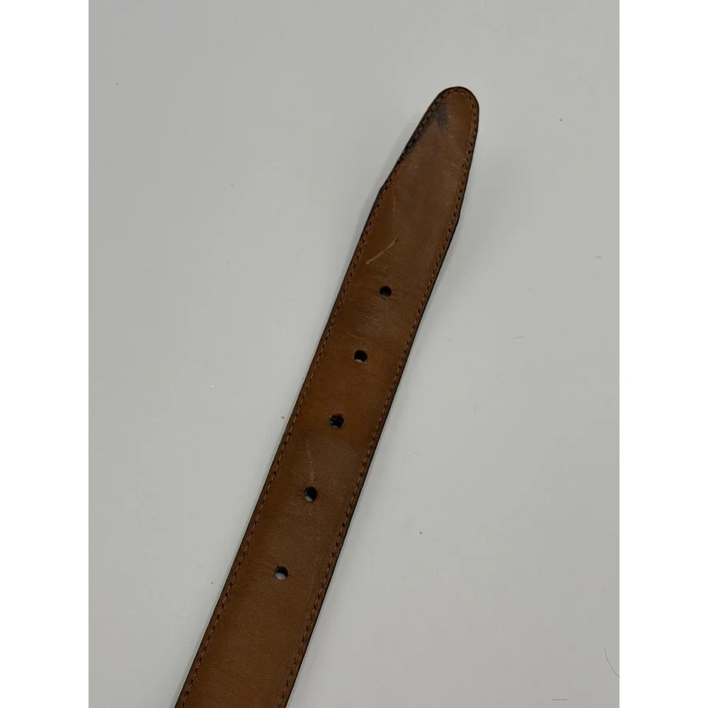 canterbury‎ aniline leather belt black Size 32  Vintage Mens